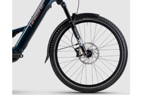 Haibike Adventr 8 5 10 rower gorski elektryczny z damska rama niska rama z silnikiem pelna amortyzacja full